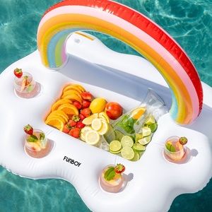 Inflatable Cooler: Rainbow Cloud Floating Drink Station. New and unopened box.